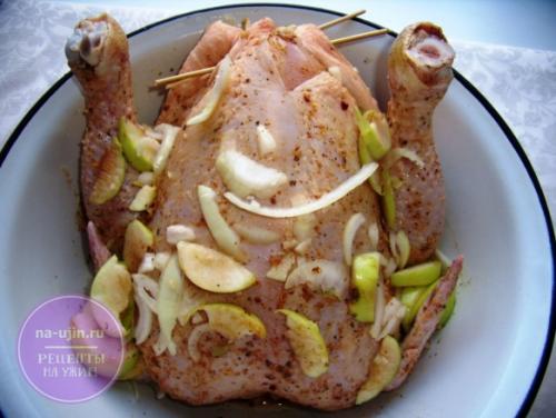 Рецепт курицы с яблоками в рукаве в духовке рецепт. Курица с яблоками в рукаве