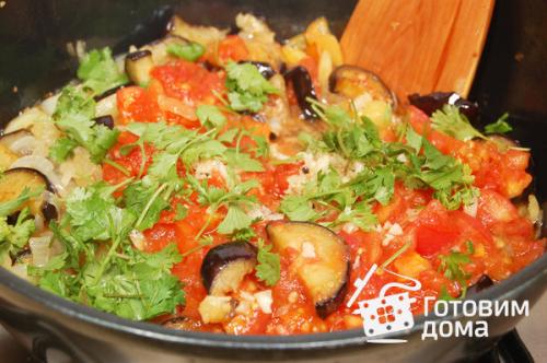 Баклажаны в томате с луком. Баклажаны в томатном соусе с чесноком