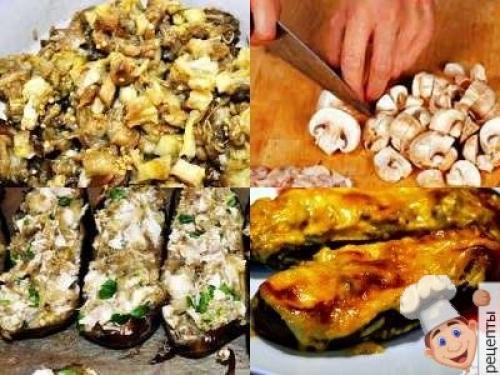 Лодочки из баклажанов с грибами. Как вкусно приготовить баклажаны в духовке