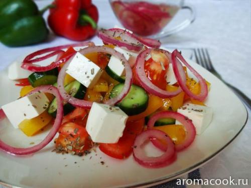 Лук для греческого салата, как замариновать. Греческий салат