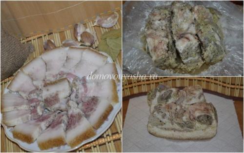 Как варить сало в пакете. Рецепт с чесноком и специями.