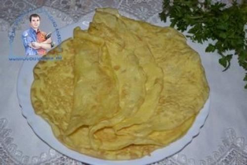 Как приготовить яичные блинчики для салата — рецепт с фото. Новый ингредиент салатов