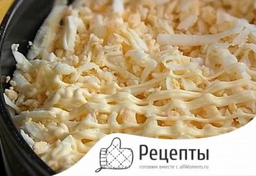 Салат с куриной грудкой и грибами слоями. Слоёный салат с курицей и грибами «Шик»