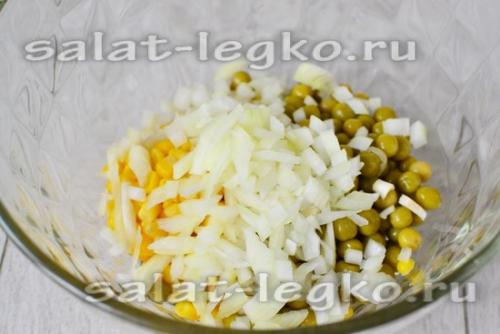 Салат с сердцем и кукурузой. Салат со свиным сердцем, кукурузой и луком