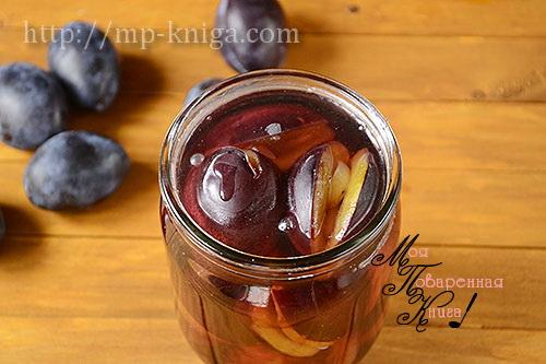 Маринованные сливы на зиму с чесноком вместо косточки
