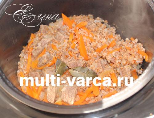 Гречка по-купечески с говядиной в мультиварке. Гречка с мясом по купечески в мультиварке