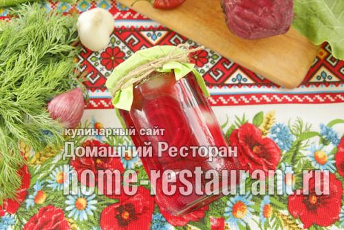Маринованный чеснок целыми головками со свеклой рецепт на зиму. Маринованный чеснок со свеклой целыми головками