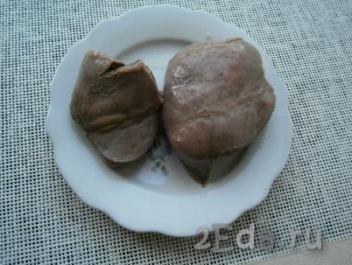 Салат из свиного сердца с маринованным огурцом. Ингредиенты