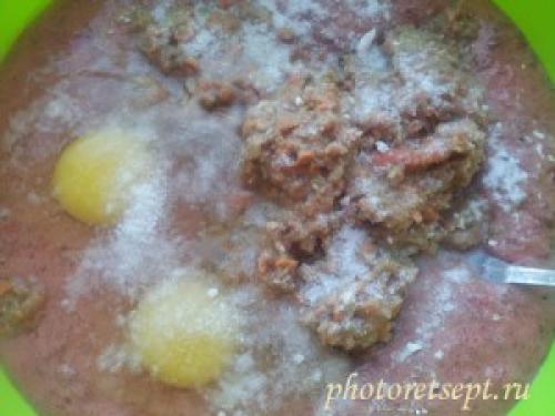 Котлеты из свиной печени и сердца.