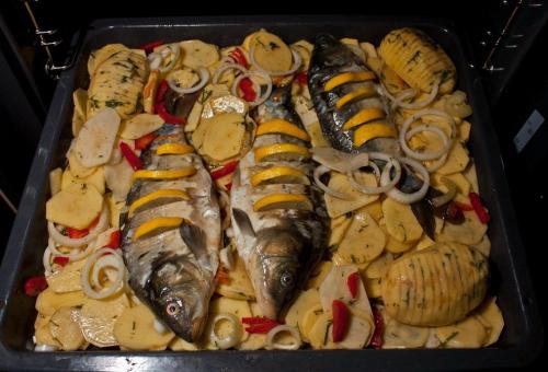 Рецепт карпа с овощами запеченной в духовке. Что это за рыба такая и с чем едят?