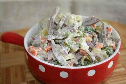 Вкусные салаты из свиного сердца — 7 рецептов