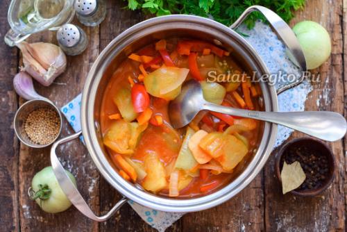 Паста из зеленых помидоров.