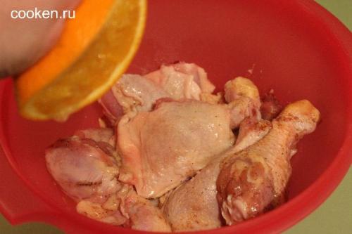 Курица в апельсиновом соке и соевом соусе. Курица в апельсиновом соке