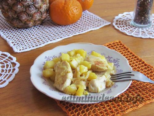 Куриное филе с ананасами ПП. Куриное филе с ананасом
