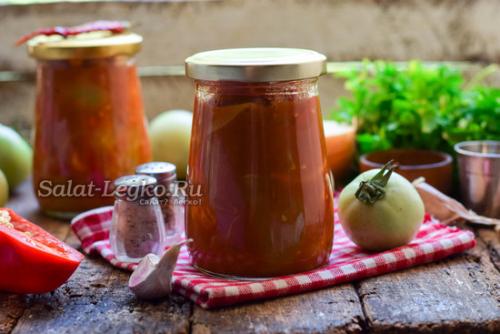 Паста из зеленых помидоров.