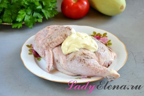 Курица кусочками в духовке с майонезом и чесноком. Курица в майонезе в духовке с овощами – фото рецепт пошагово