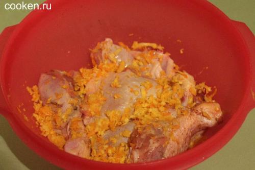 Курица в апельсиновом соке и соевом соусе. Курица в апельсиновом соке