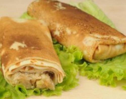 Блины с квашеной капустой