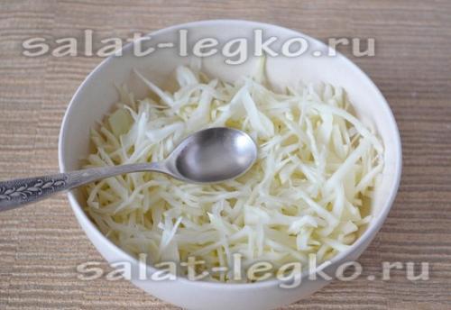 Салат из капусты, как в садике. Салат из капусты с морковью как в столовой
