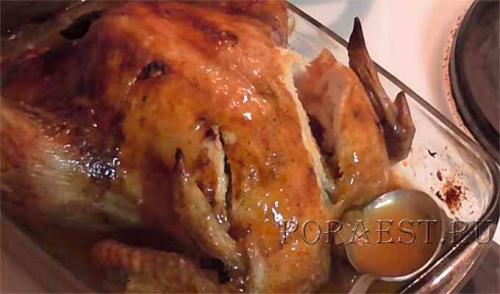 Курица с ананасами в духовке без сыра. Запечённая курица целиком с ананасами в духовке — самый вкусный рецепт