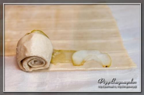 Розочки с яблоками из песочного теста. Печенье «Розочки» с яблоками