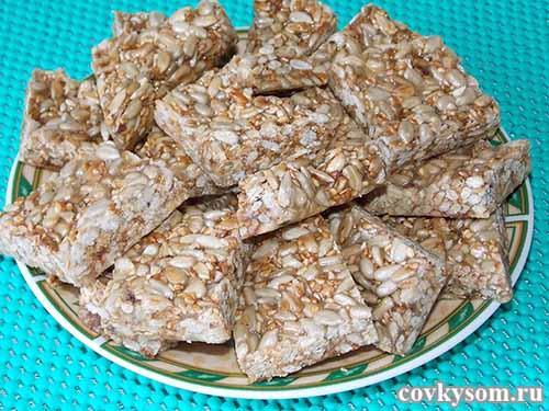 Козинаки из семечек и кунжута. Домашние козинаки