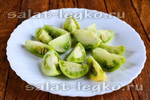 Салат из зелёных помидор по корейски. Салат из зеленых помидор по-корейски