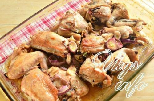 Рецепт жареной курицы кусочками в духовке. Курица кусочками в духовке