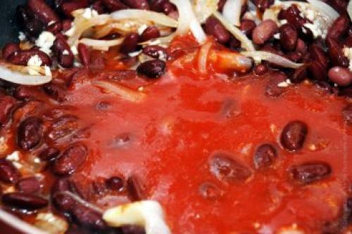 Тушеная фасоль рецепт. Ингредиенты (2 порции)