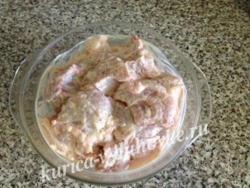 Курица кусочками в духовке с чесноком и майонезом рецепт. Курица в духовке с майонезом и чесноком