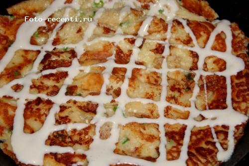 Творожное тесто для пиццы на сковороде. Вкусная "Пицца с творожной основой" на сковороде!