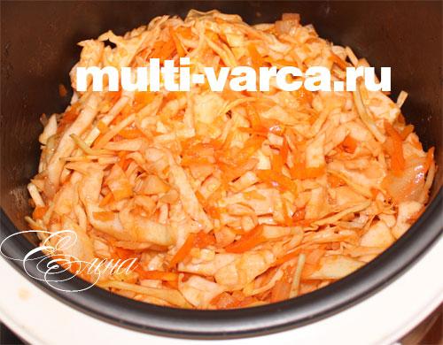 Тушеная капуста с фасолью в мультиварке. Как потушить капусту с фасолью в мультиварке
