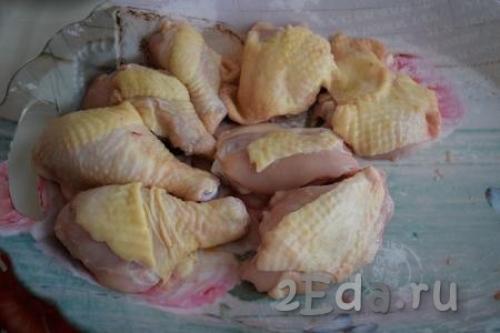 Вкусная курица в духовке кусочками с картошкой. Ингредиенты