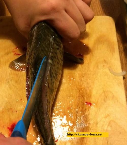 Карп, фаршированный картофелем на луковой шубе