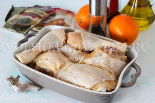 Курица с апельсиновым соком в духовке рецепт. Ингредиенты