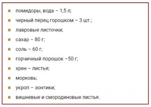Быстрые помидоры с горчицей. Лучшие рецепты помидоров с горчицей на зиму