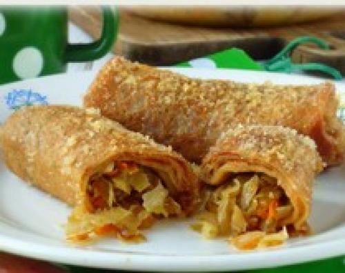 Блины с квашеной капустой