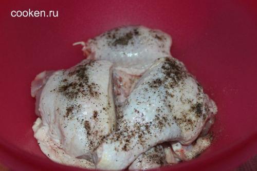 Приготовить курицу в духовке кусочками с майонезом. Курица под майонезом в духовке