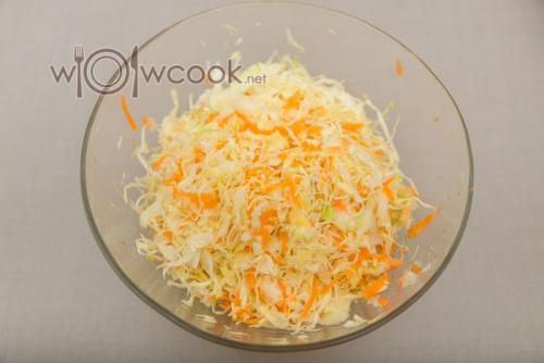 Салат из свежей капусты с уксусом как в столовой