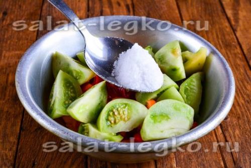 Салат из зелёных помидор по корейски. Салат из зеленых помидор по-корейски