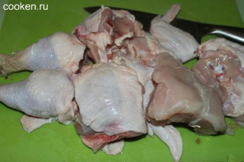 Приготовить курицу в духовке кусочками с майонезом. Курица под майонезом в духовке