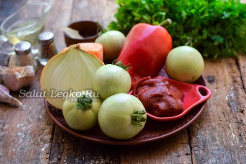 Паста из зеленых помидоров.