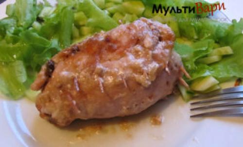 Рулетики с черносливом в мультиварке. Куриные рулетики, фаршированные черносливом, орехами и сыром