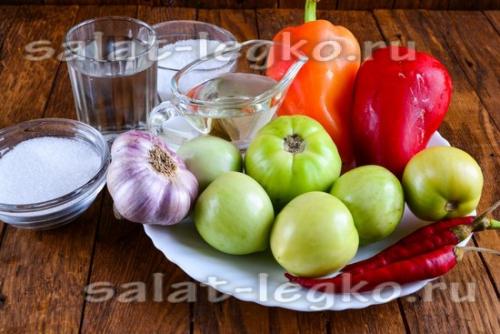 Салат из зелёных помидор по корейски. Салат из зеленых помидор по-корейски