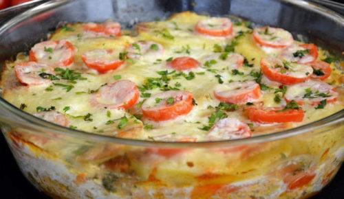 Запеканка с фаршем овощами и картошкой. Запеканка картофельная с фаршем и овощами