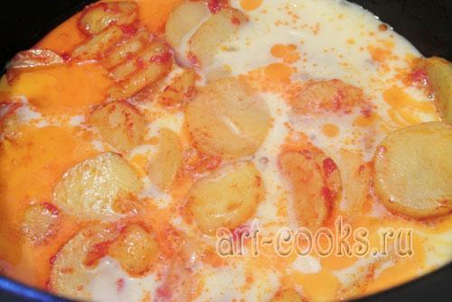 Картошка с яйцом и сыром в мультиварке. Картофель с яйцом в мультиварке