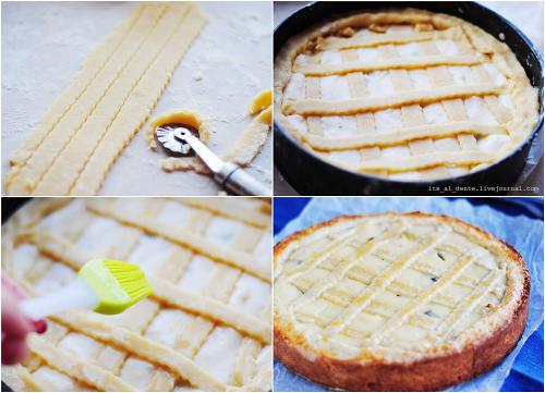 Пирог папы римского с рикоттой и вишней. Crostata di ricotta e cioccolato (кростата с сыром рикотта и шоколадом)