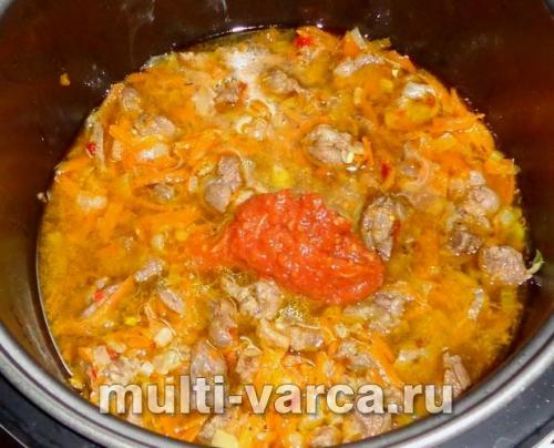 Рис с томатной пастой и овощами. Процесс приготовления 29 Рис с томатной пастой и овощами. Процесс приготовления 29