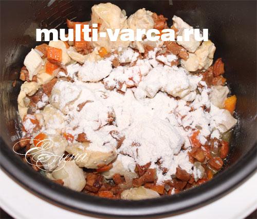 Куриная грудка с овощами и грибами. 18