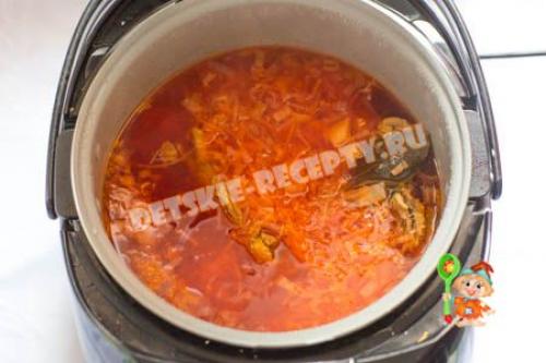 Борщ в мультиварке polaris. Свекольный борщ в мультиварке